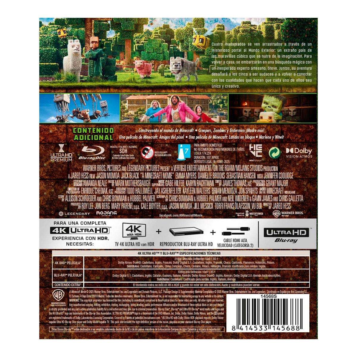 Imagen 2 de Una película de Minecraft (4K Ultra HD + Blu-Ray)