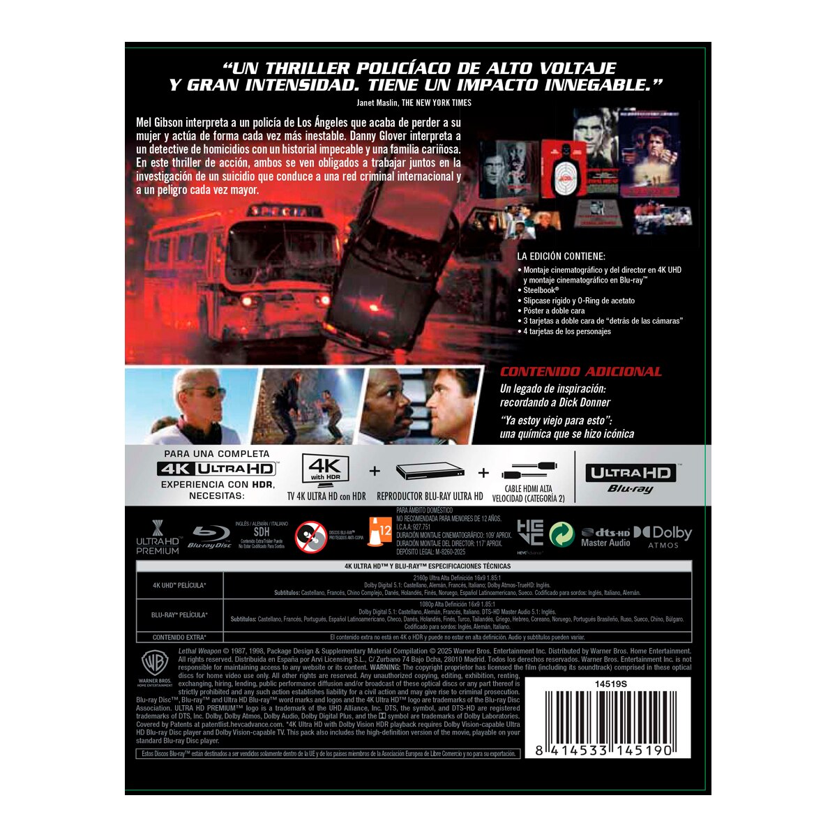 Arma Letal (Edición Metálica) (4K Ultra HD + Blu-Ray) 2
