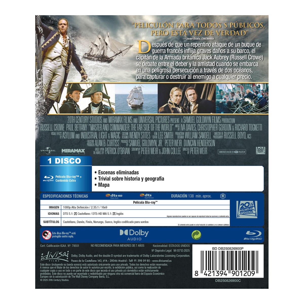 Master and Commander: Al otro lado del mundo (Blu-Ray) 2