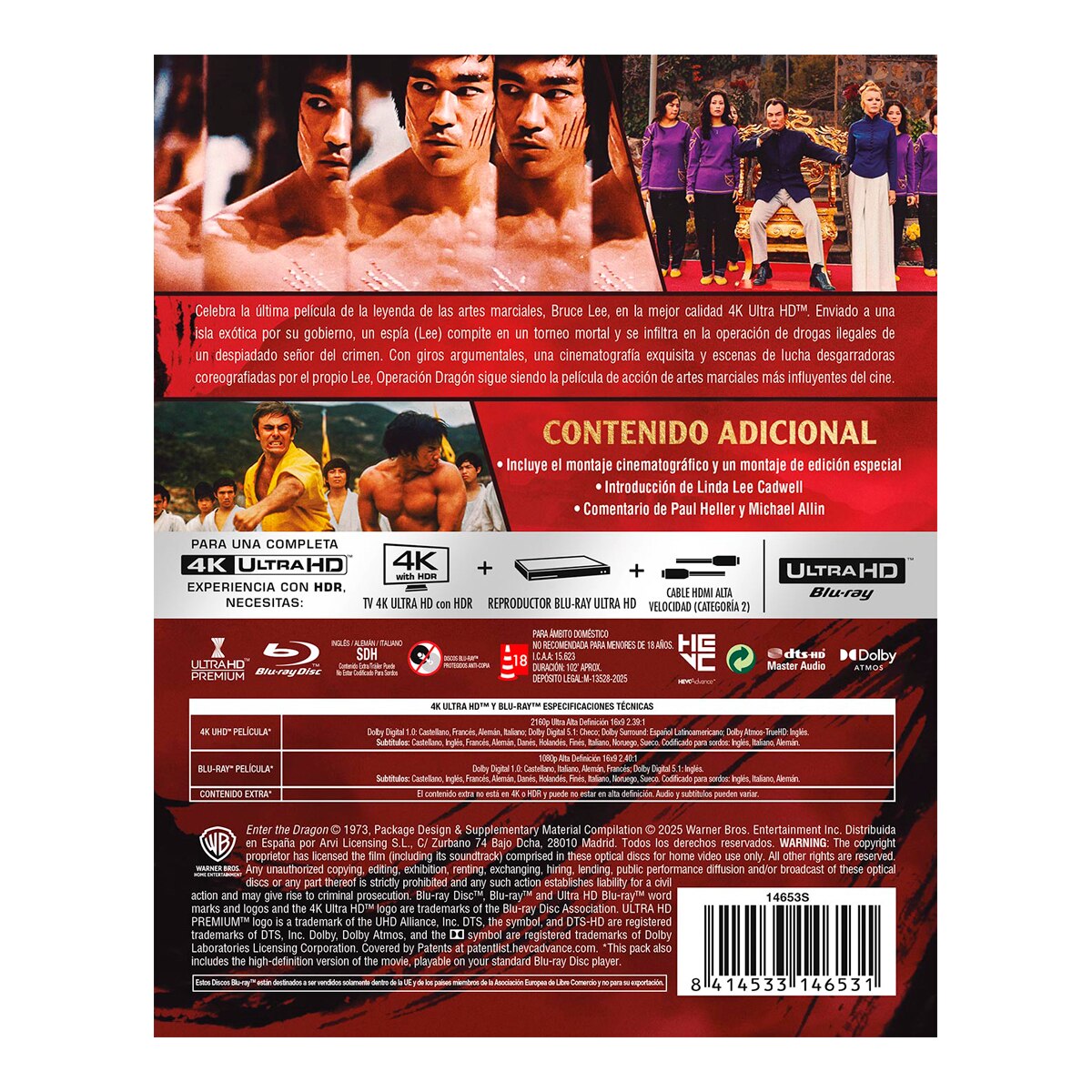Operación Dragón (Edición Metálica) (4K Ultra HD + Blu-Ray) 2