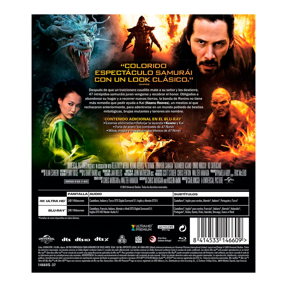 47 ronin la layenda del samurai (4K Ultra HD + Blu-Ray) 2