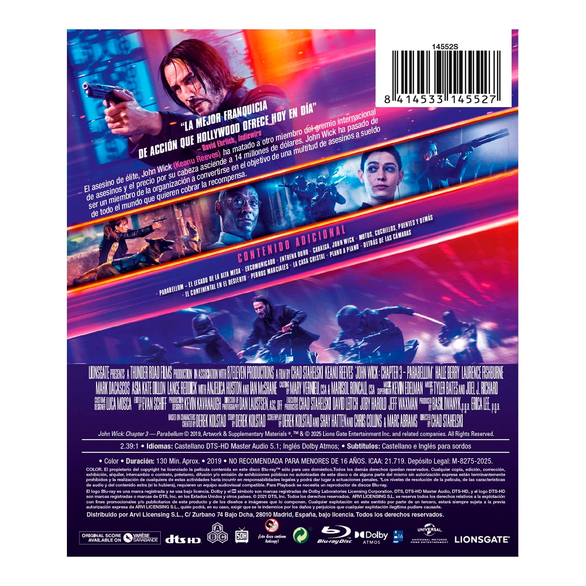 Imagen 2 de John Wick. Capitulo 3: Parabellum (Blu-Ray)