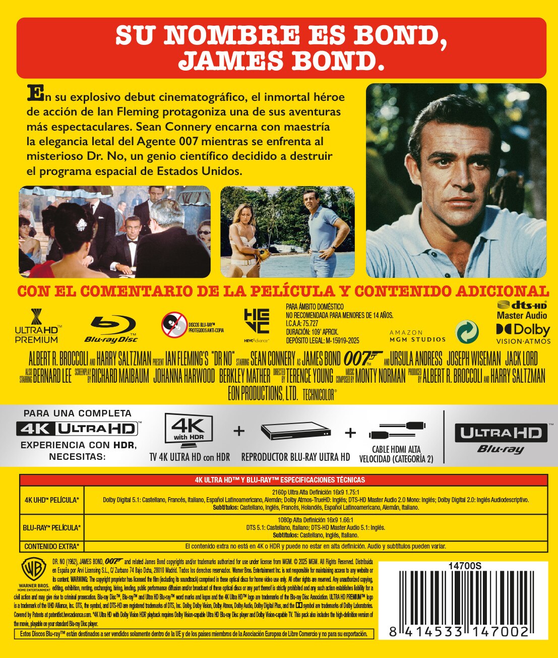 Agente 007 contra el Dr. No (4K Ultra HD + Blu-Ray) 2