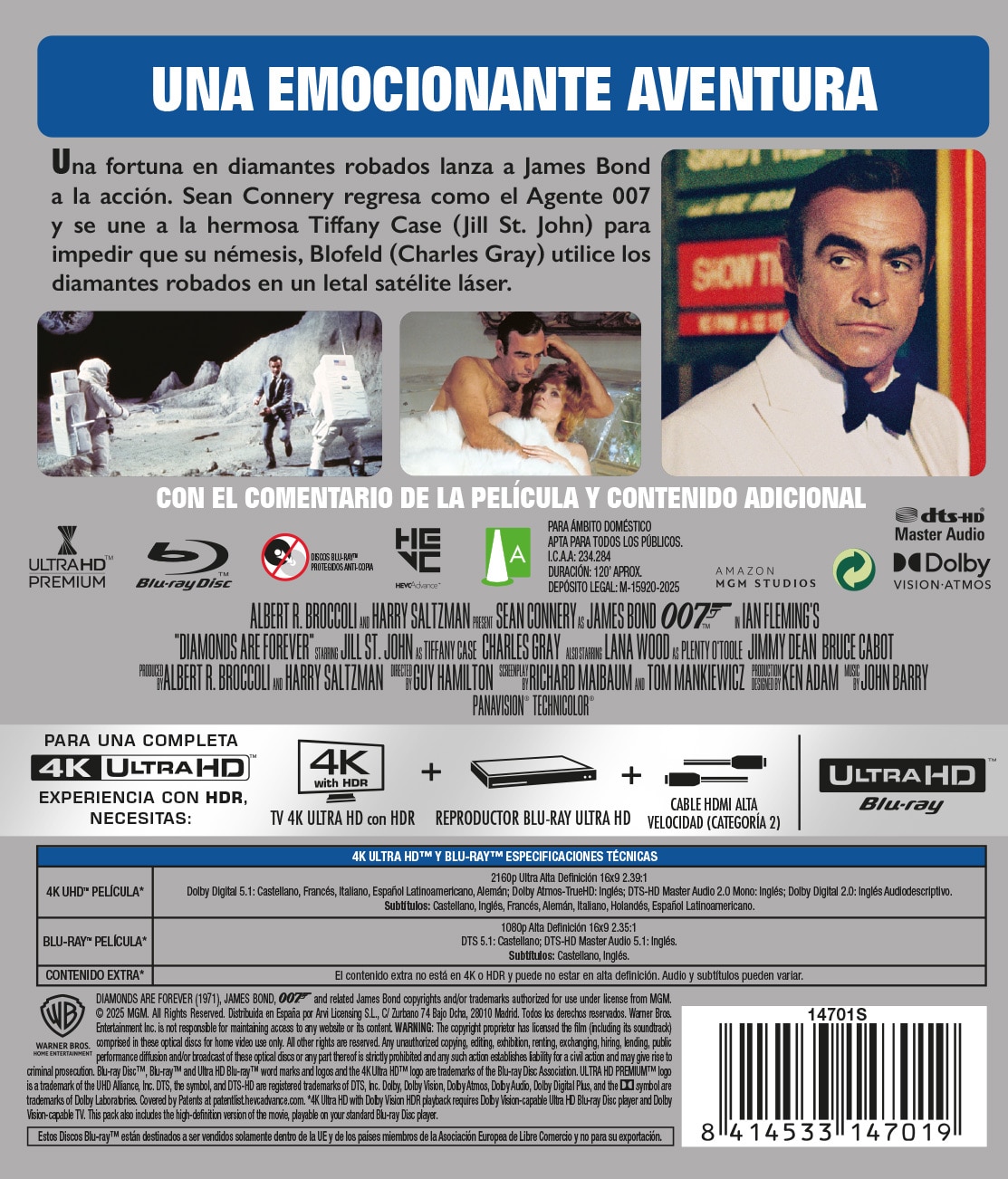 Diamantes para la eternindad (4K Ultra HD + Blu-Ray) 2