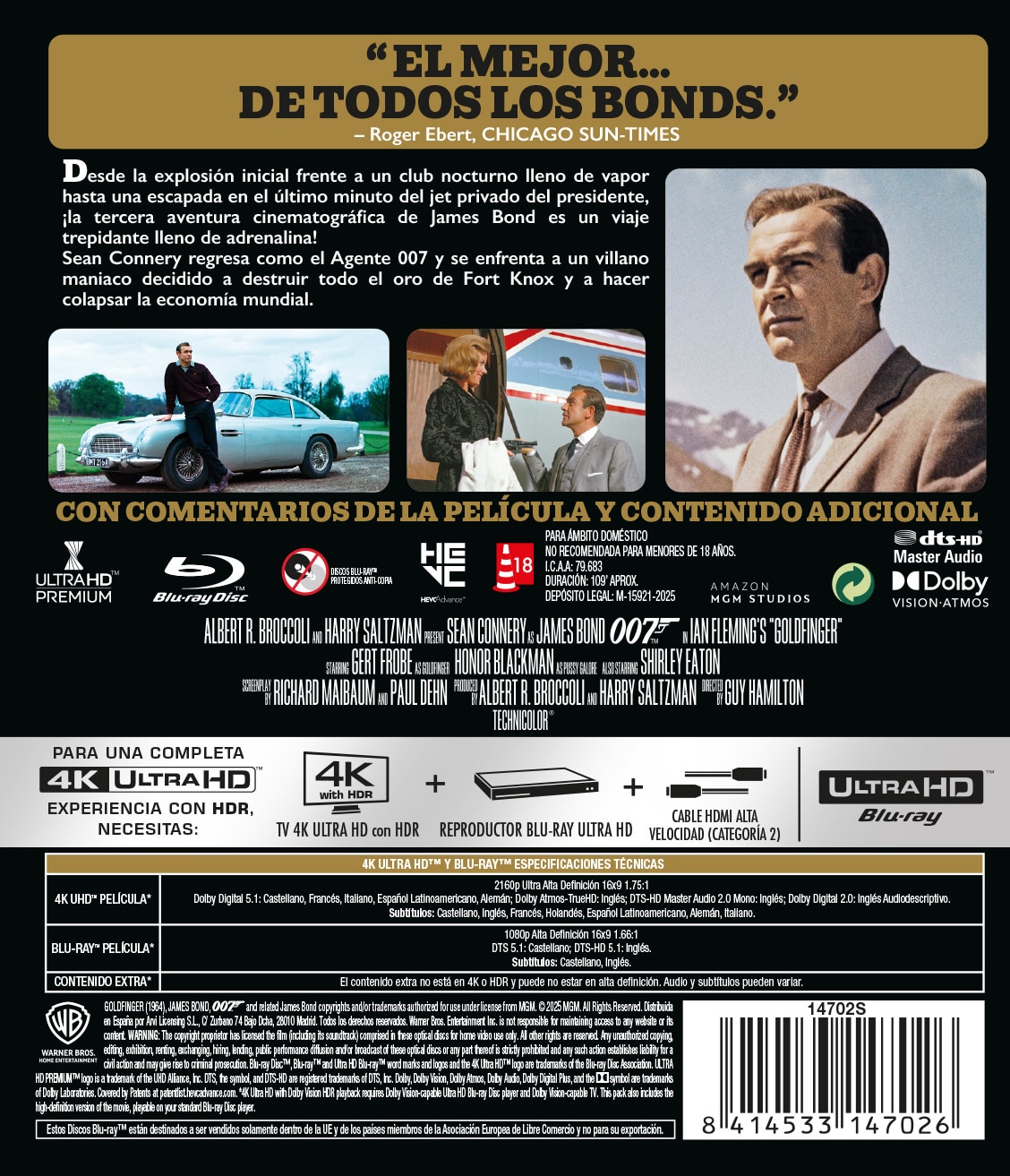 James Bond contra goldfinger (4K Ultra HD + Blu-Ray) 2