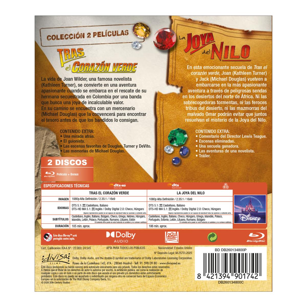 Imagen 2 de Pack Tras el corazón verde + La joya del Nilo (Blu-Ray)