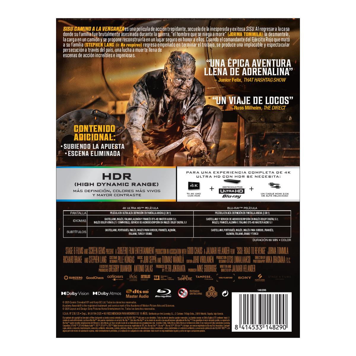 Sisu: camino a la venganza (Edición Metálica) (4K Ultra HD + Blu-Ray) 2