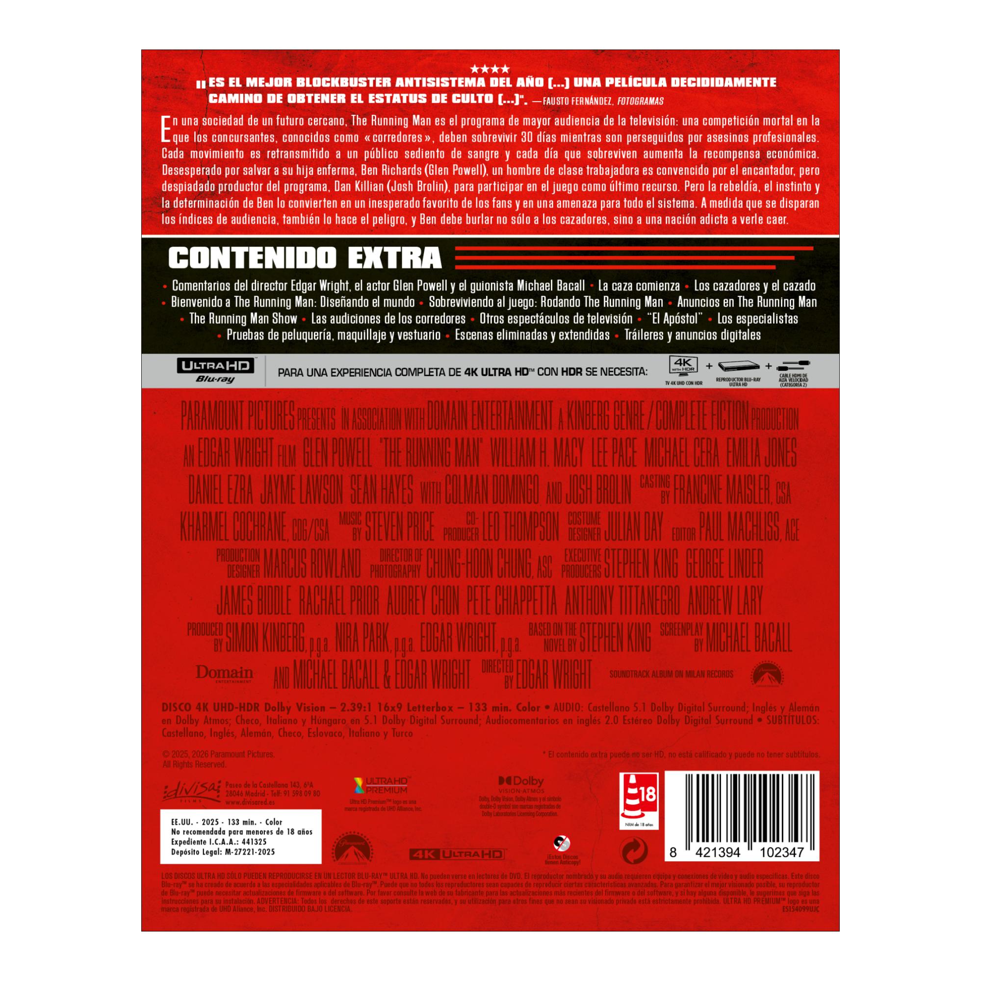 The Running Man (Edición Metálica) (4K Ultra HD) 3