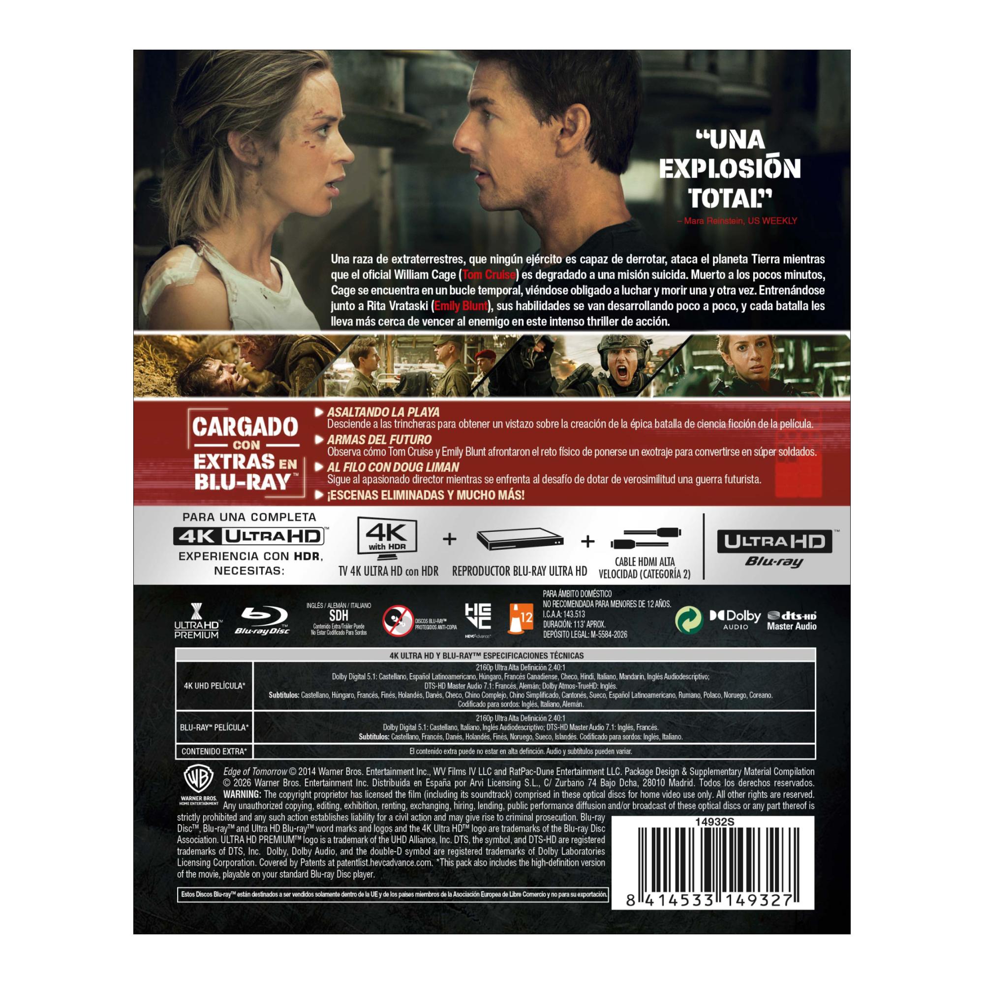 Al filo del mañana (Edición Metálica) (4K Ultra HD+ Blu-Ray) 2