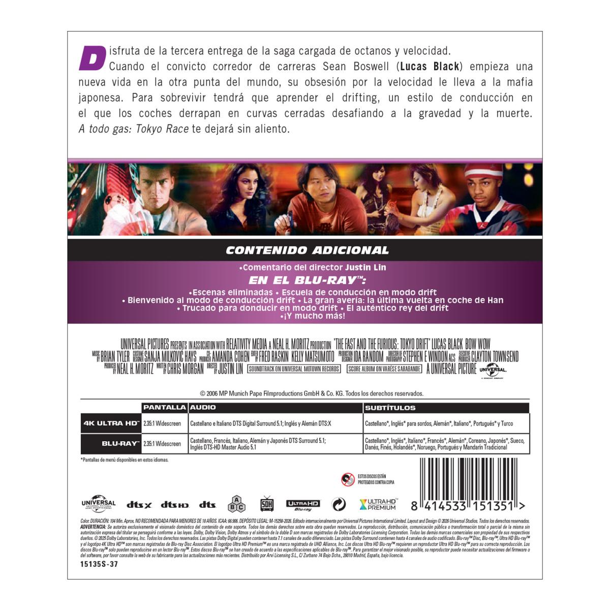 A todo gas 3: Tokyo Race (4K UHD + BD) 2