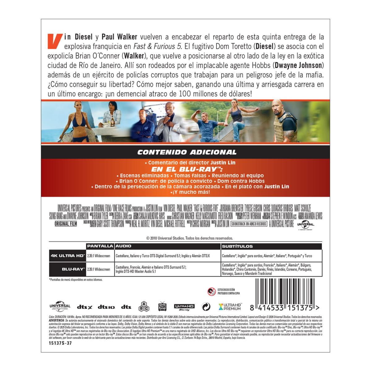 Fast & Furious 5 (4K UHD + BD) 2