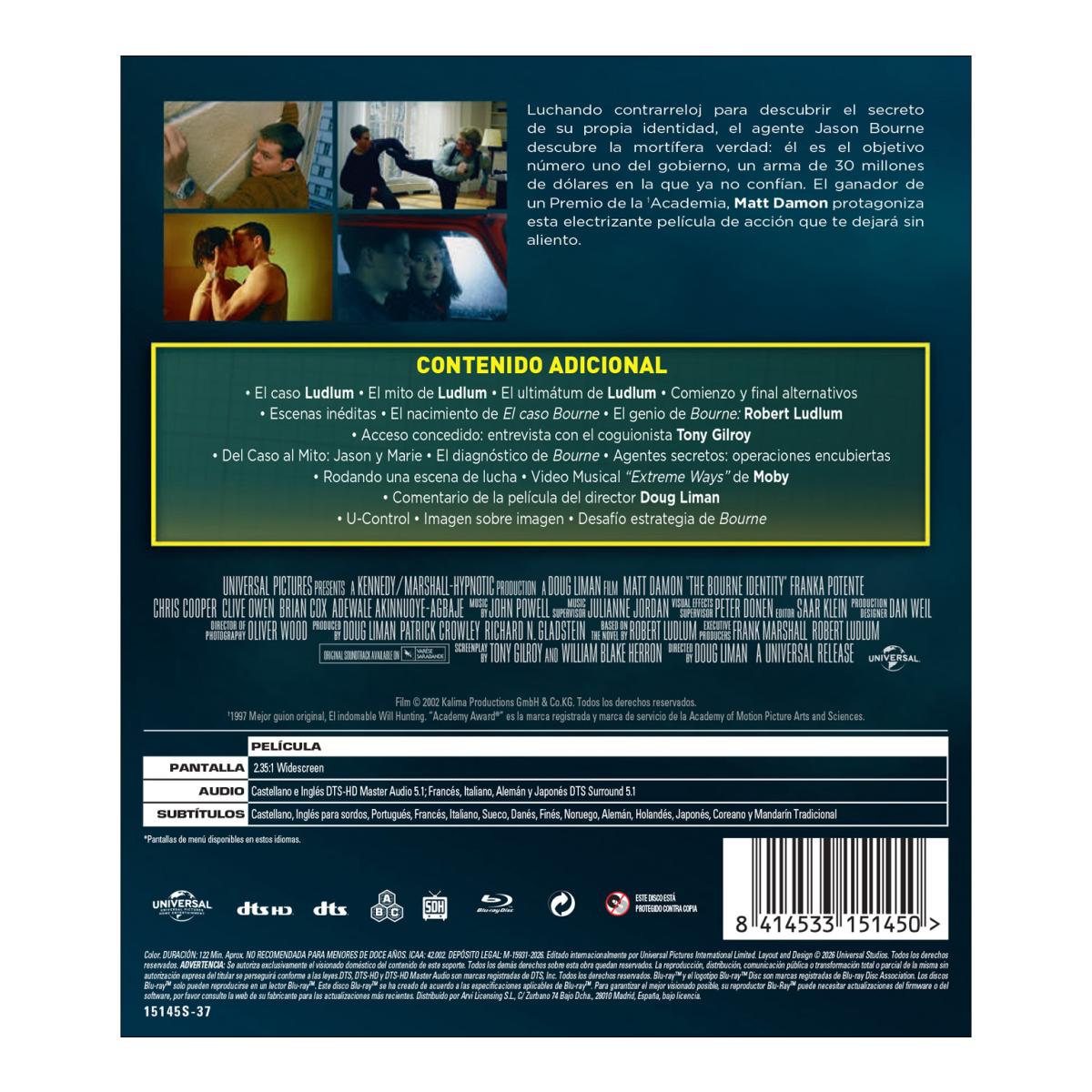 Bourne 1, el caso (Blu-Ray) 2