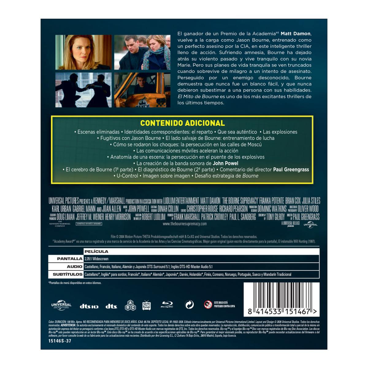 Bourne 2, el mito (Blu-Ray) 2