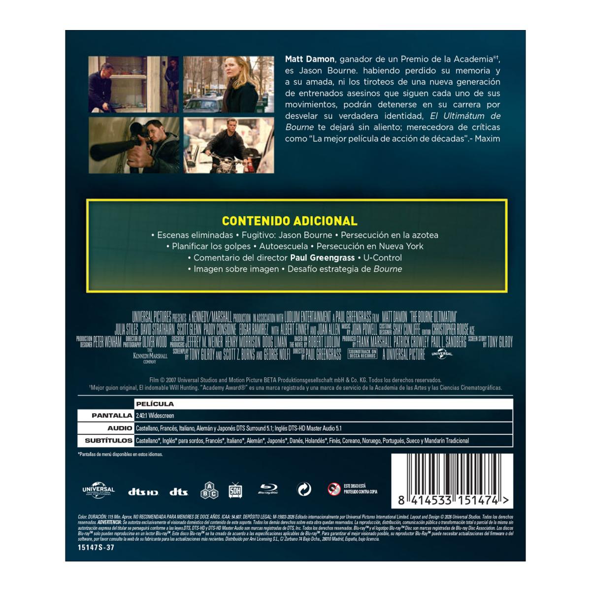 Bourne 3, el ultimátum (Blu-Ray) 2