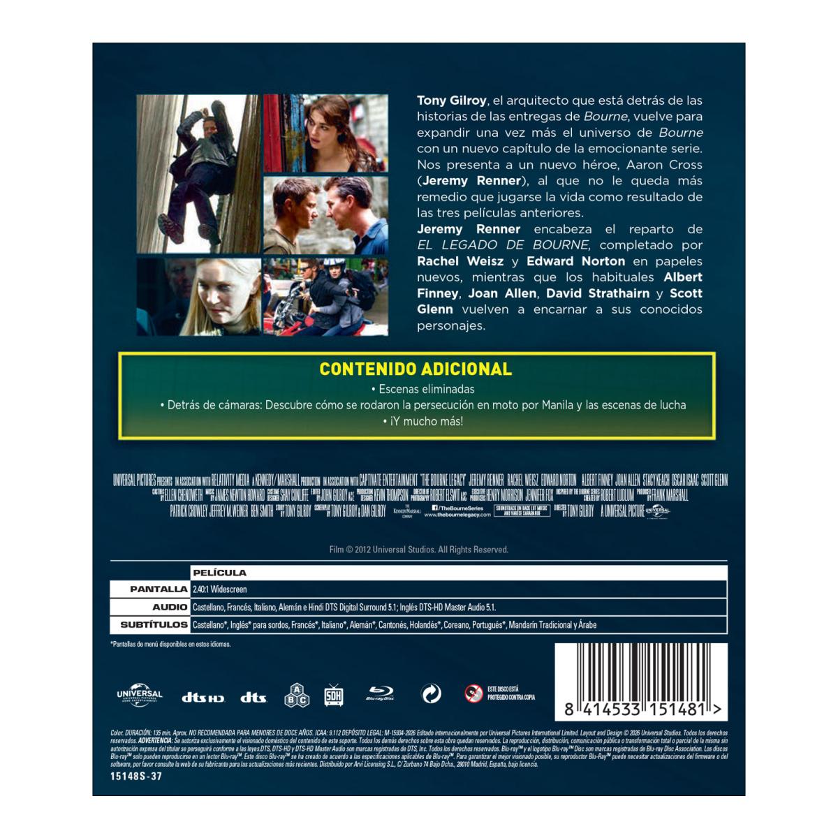 Imagen 2 de Bourne 4, el legado (Blu-Ray)
