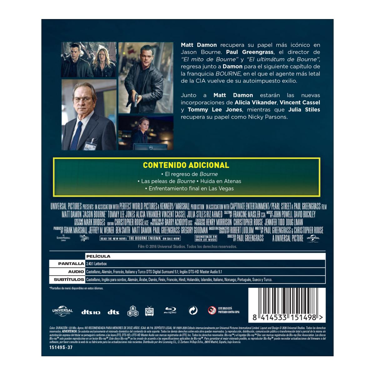 Bourne 5, Jason Bourne (Blu-Ray) 2