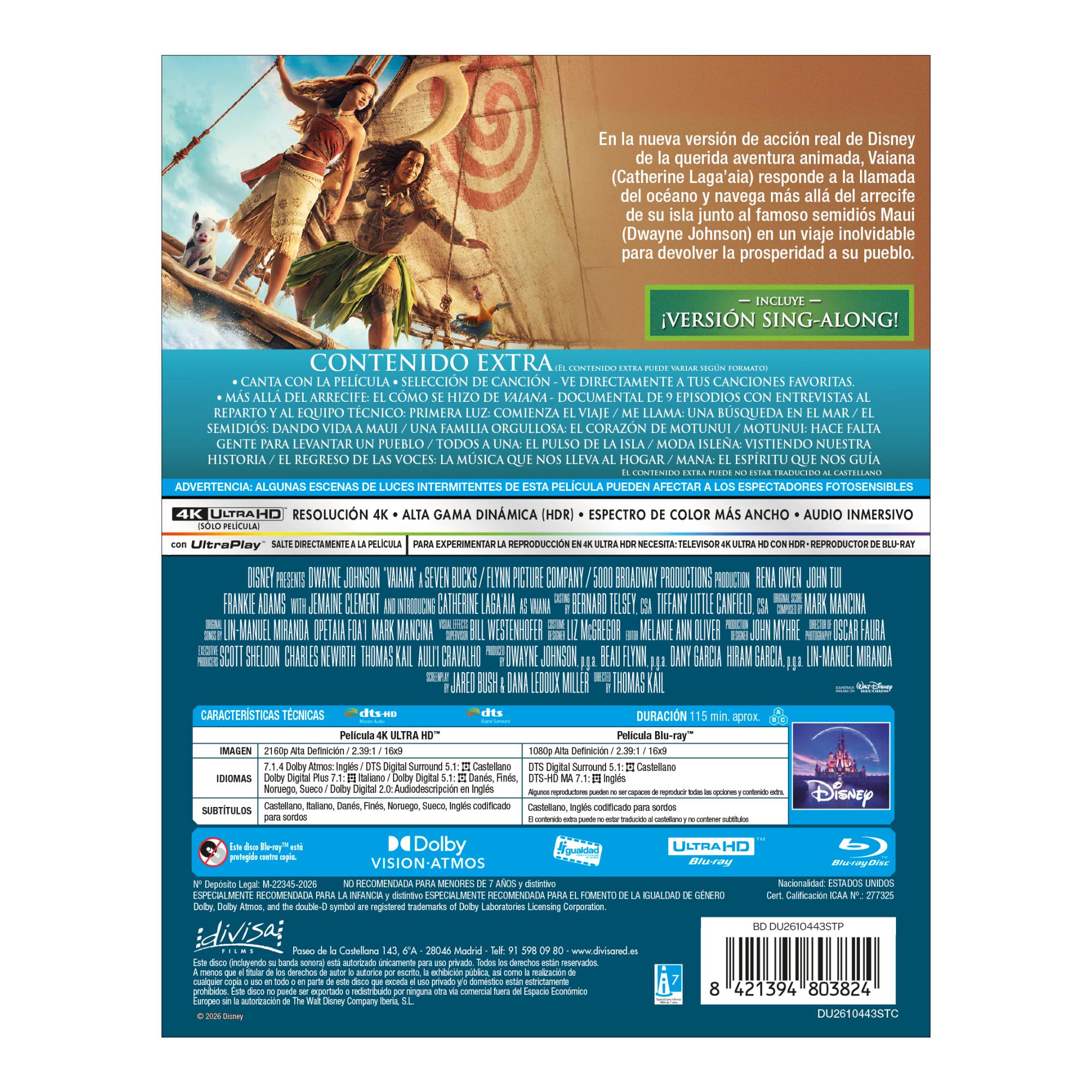 Vaiana (2026) (Edición Metálica) (4K Ultra HD + Blu-Ray) 3