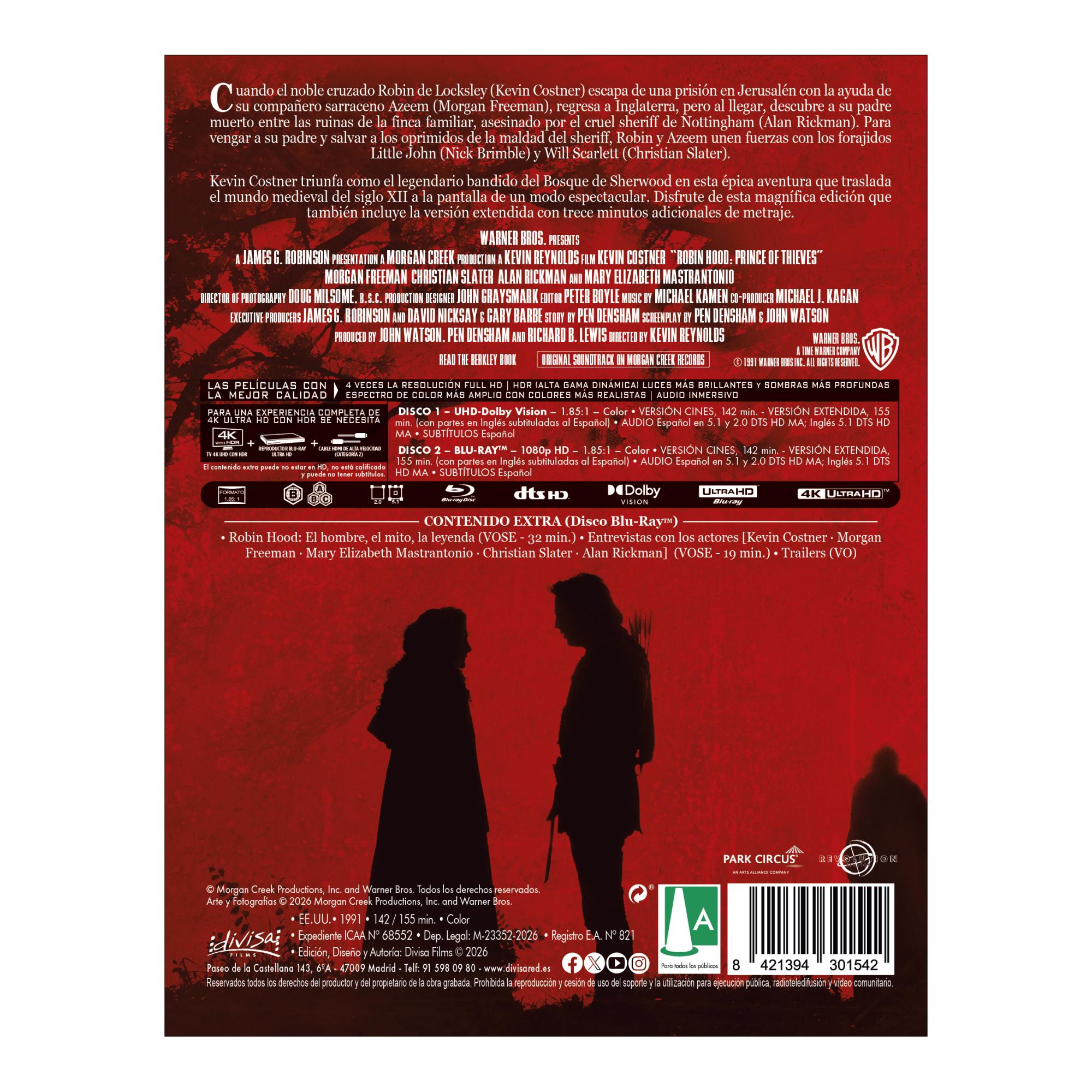 Imagen 3 de Robin Hood: Príncipe de los ladrones (4K Ultra HD + Blu-Ray)