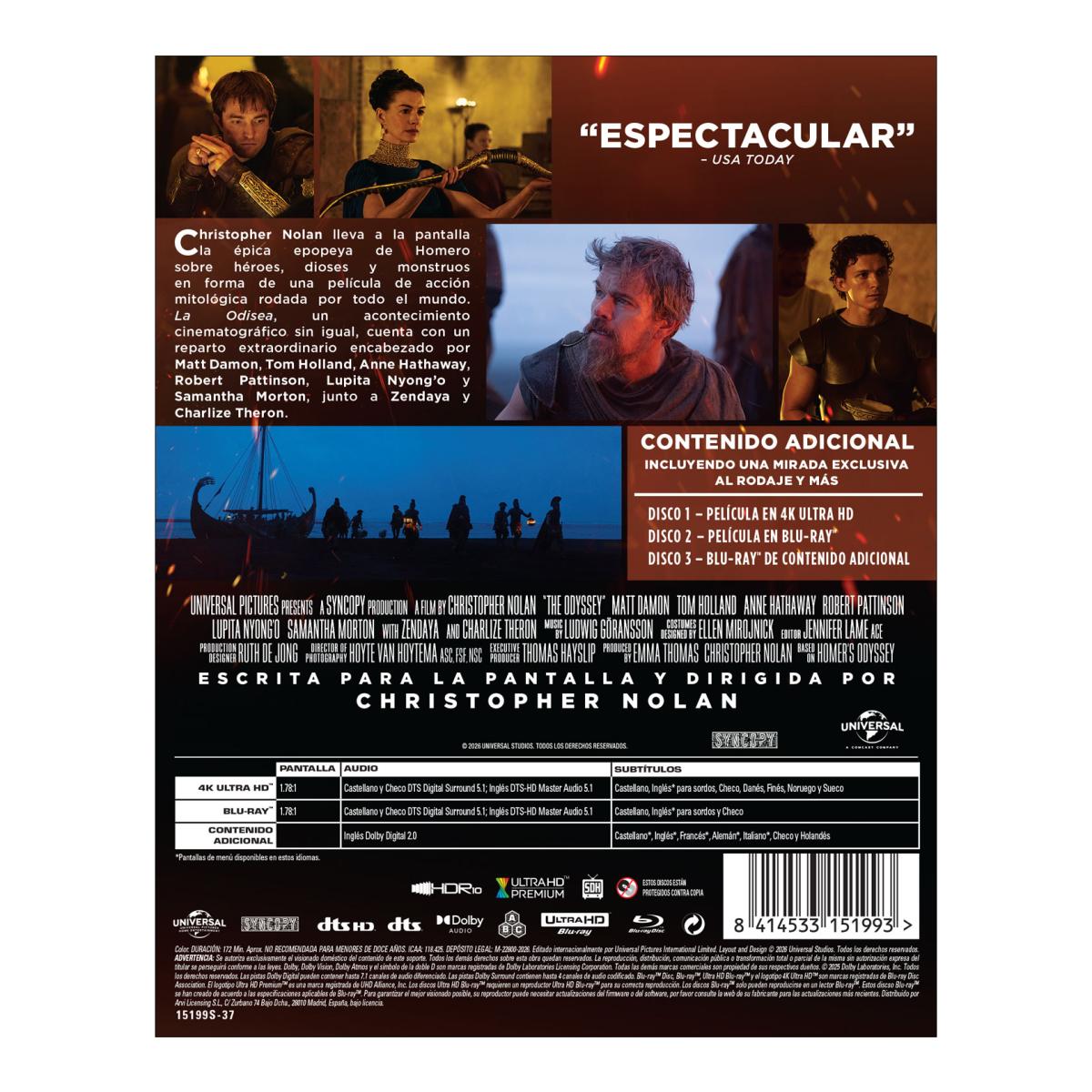 Imagen 2 de La odisea (Edición Metálica Gigante) (4K Ultra HD + Blu-Ray + Blu-Ray Extras)