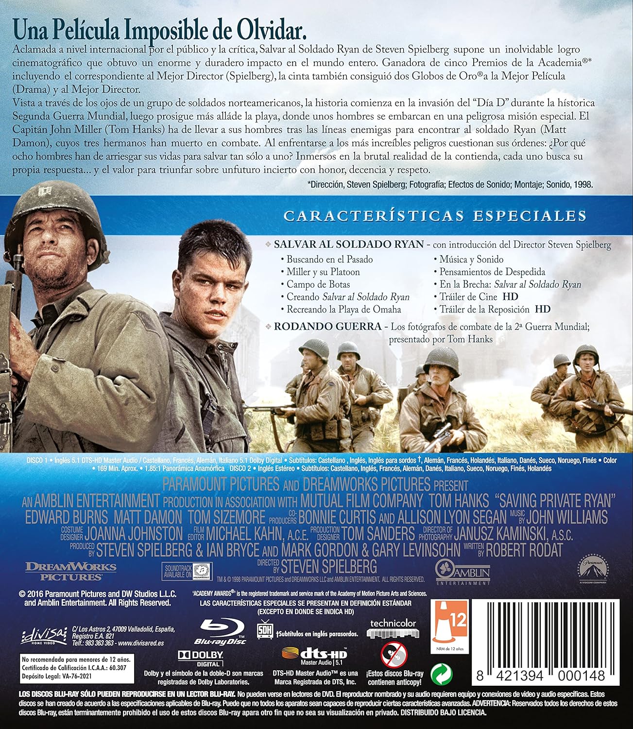 Salvar al Soldado Ryan (Blu-Ray) 2