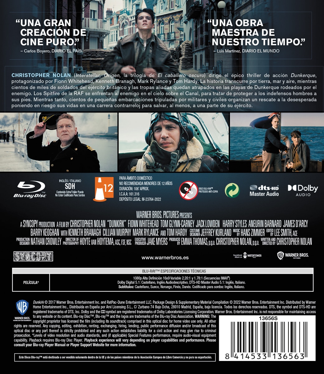 Imagen 2 de Dunkerque (Blu-Ray)