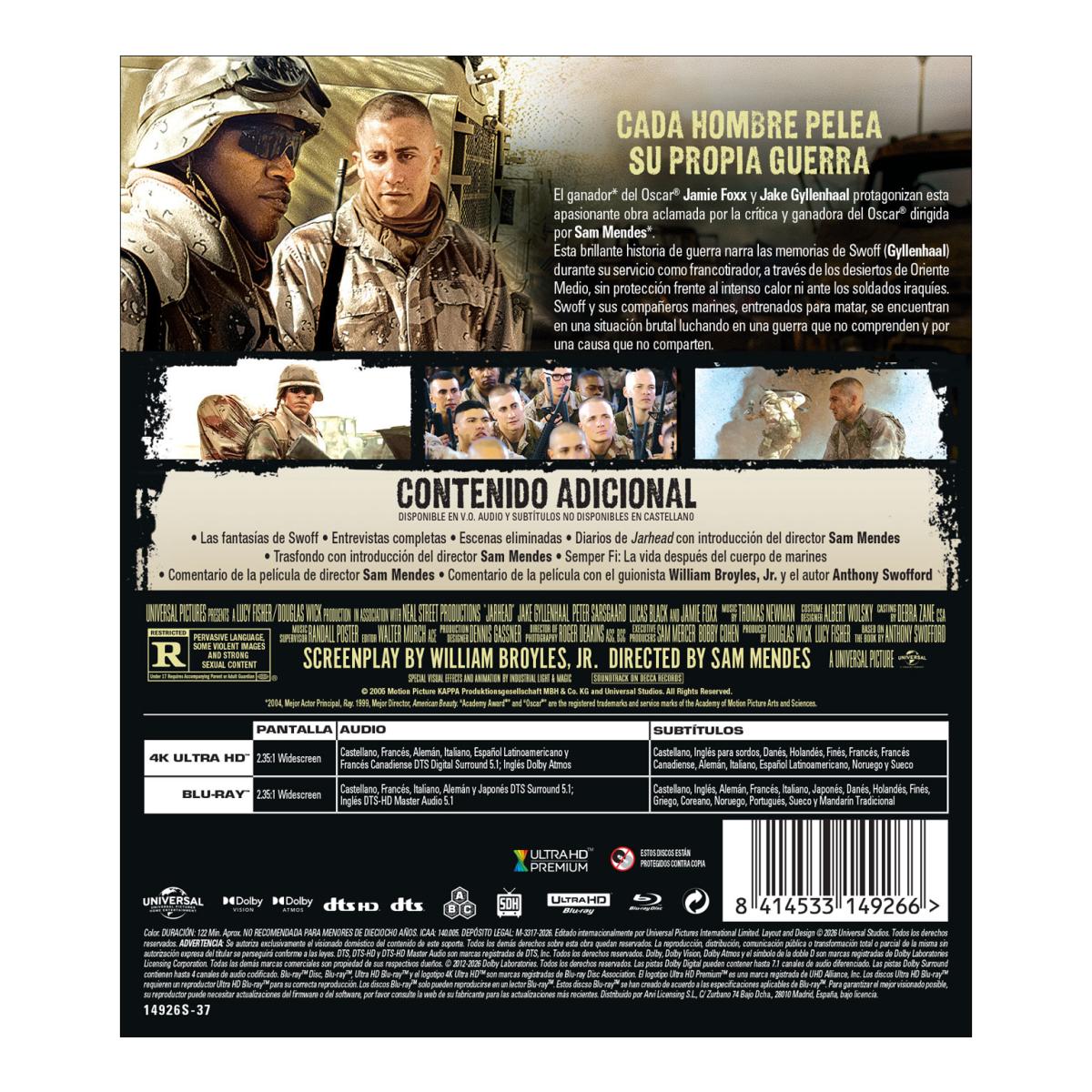 Jarhead, el infierno espera (4K Ultra HD + Blu-Ray) 2