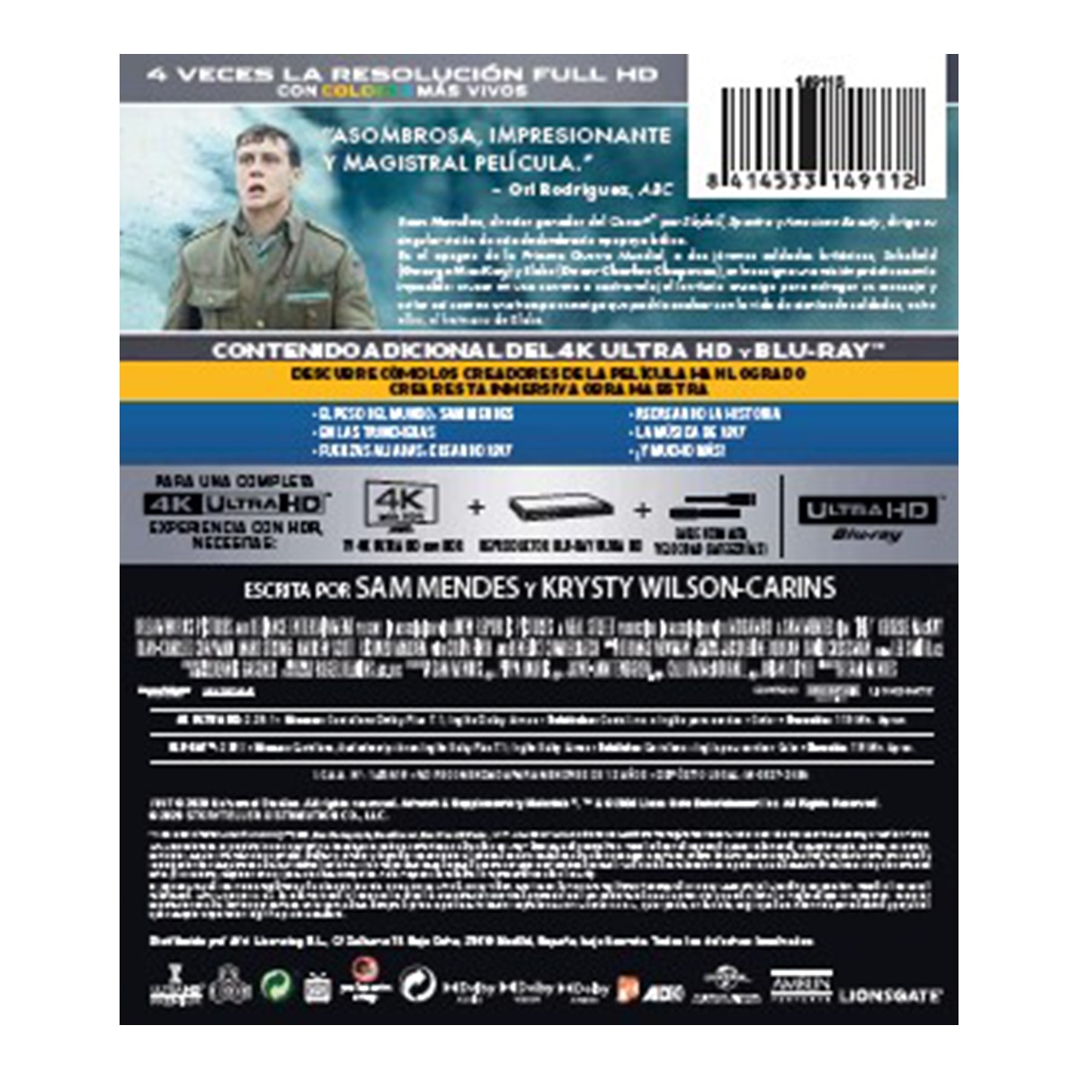 Imagen 2 de 1917 (4K Ultra HD + Blu-Ray)