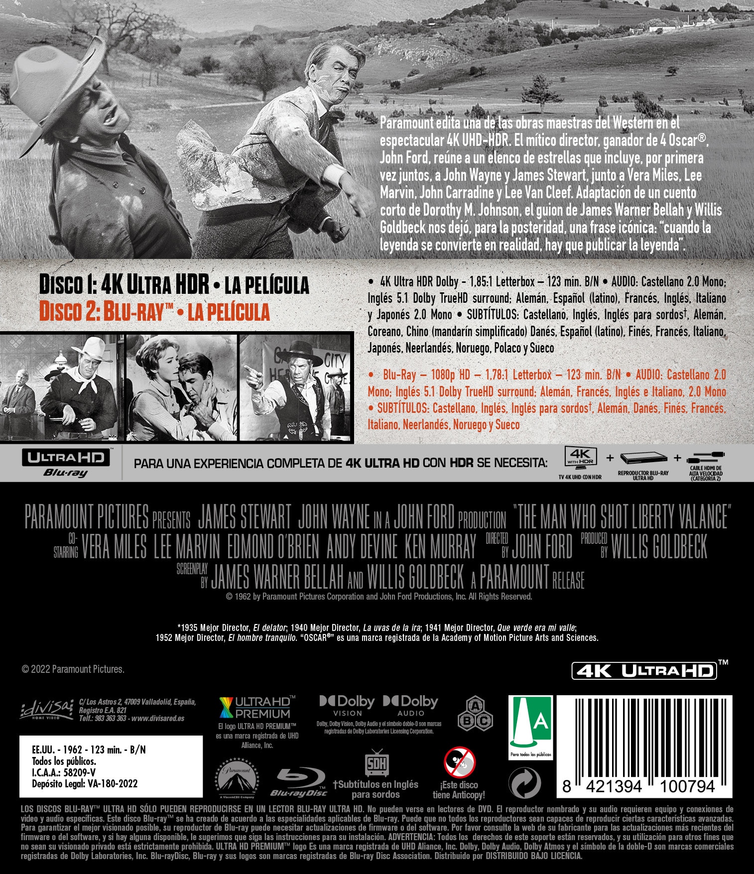 El Hombre que Mató q Liberty Balance (4K Ultra HD + Blu-Ray) 2