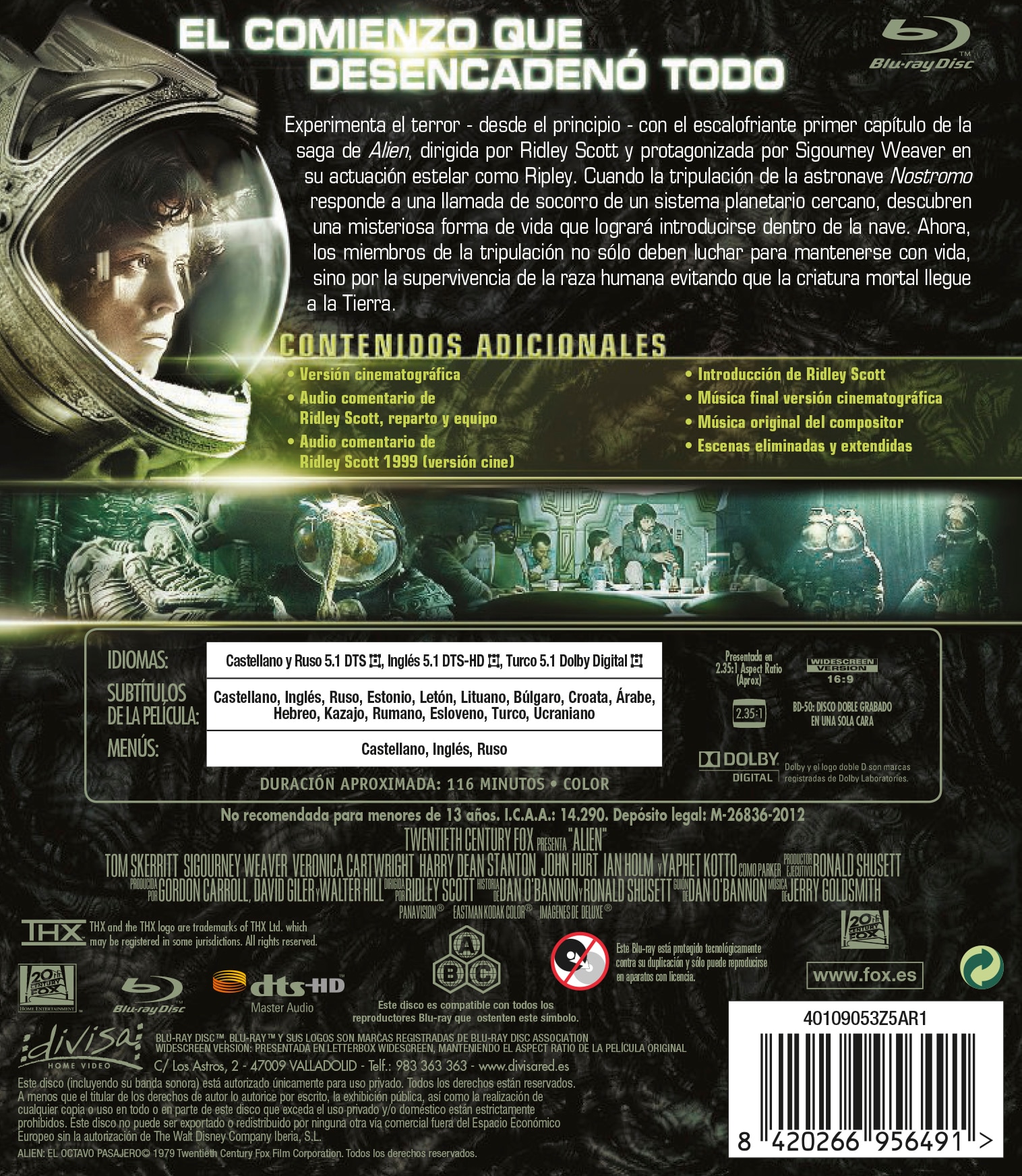 Alien: El octavo pasajero (Blu-Ray) 2