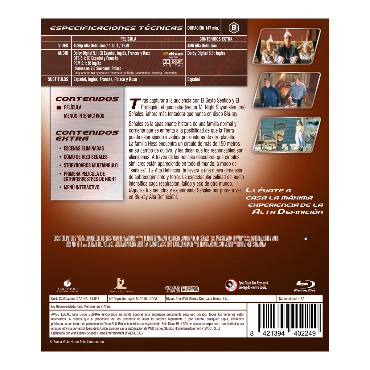 Señales (Blu-Ray) 2