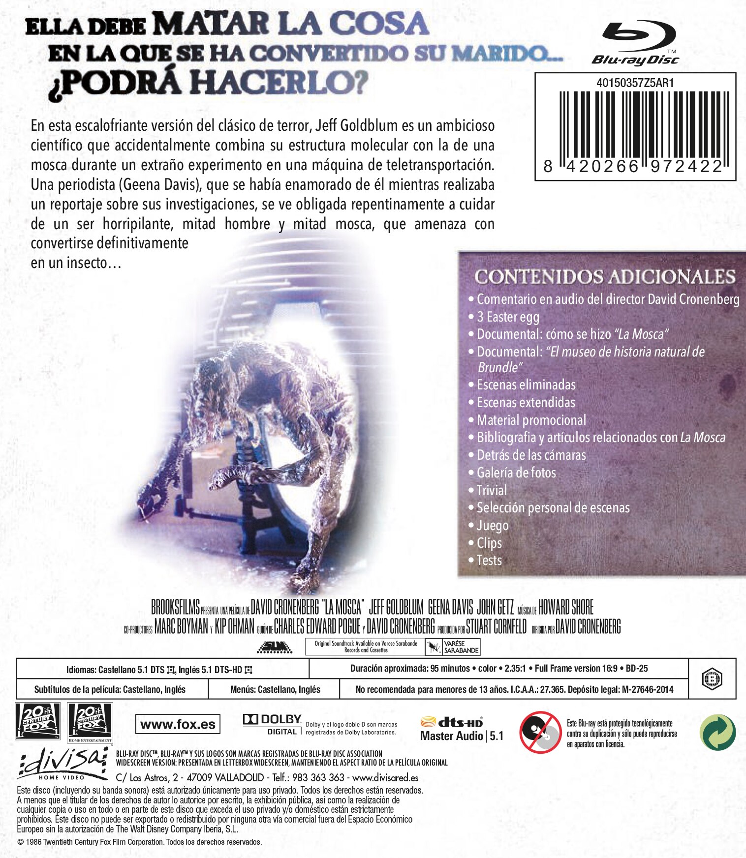 La mosca (Blu-Ray) 2