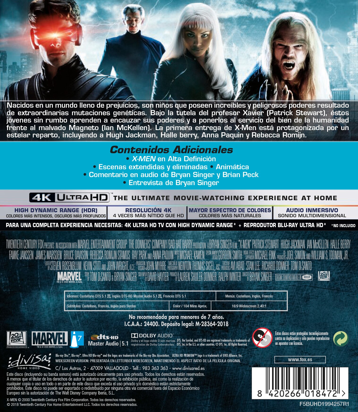 X-Men (4K ultra HD + Blu-Ray) 2