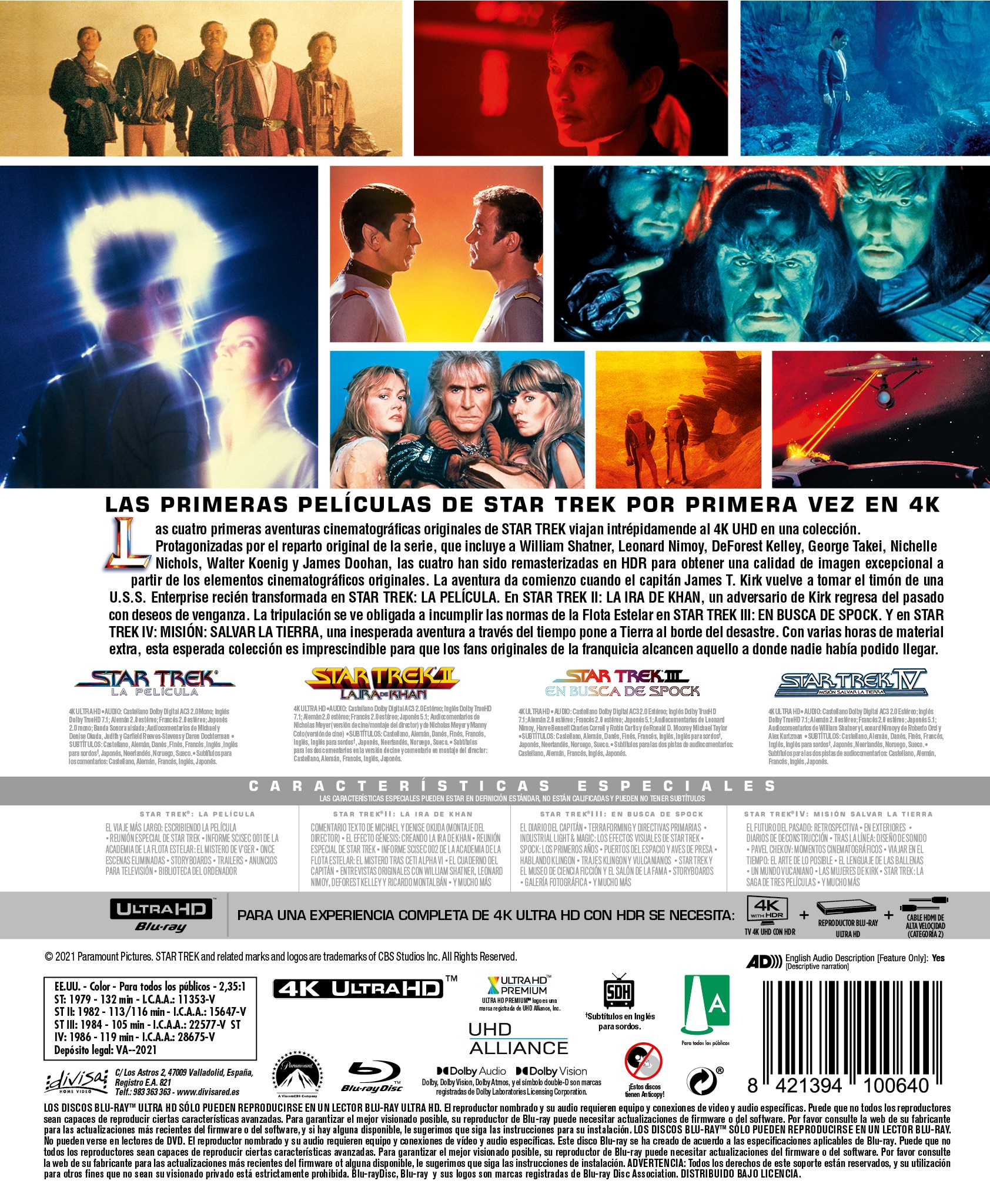Star Trek: The Original 4 Movie Collection (4K Ultra HD + Blu-Ray) 2