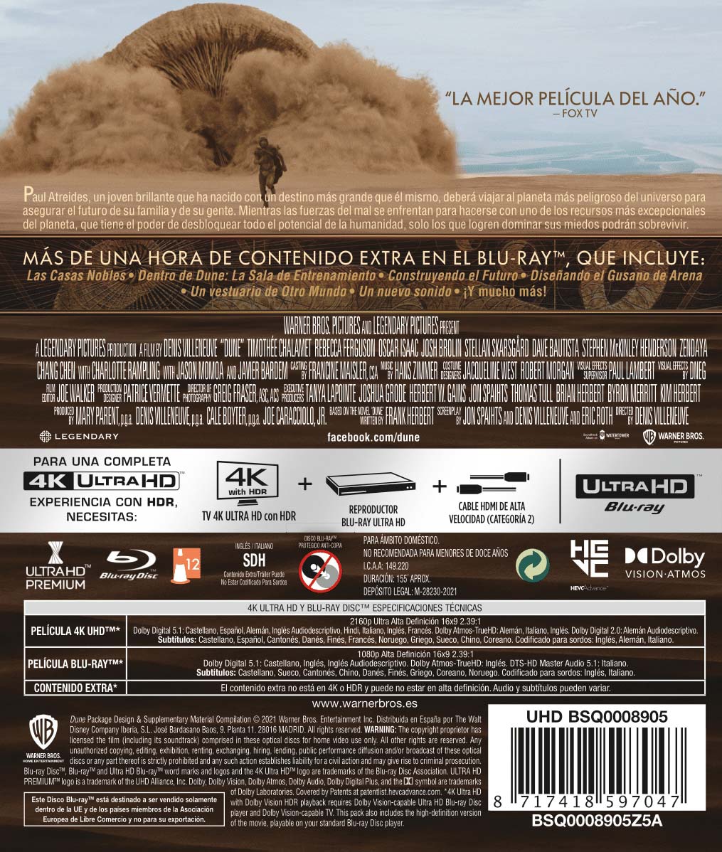 Imagen 3 de Dune (4K Ultra HD + Blu-Ray)