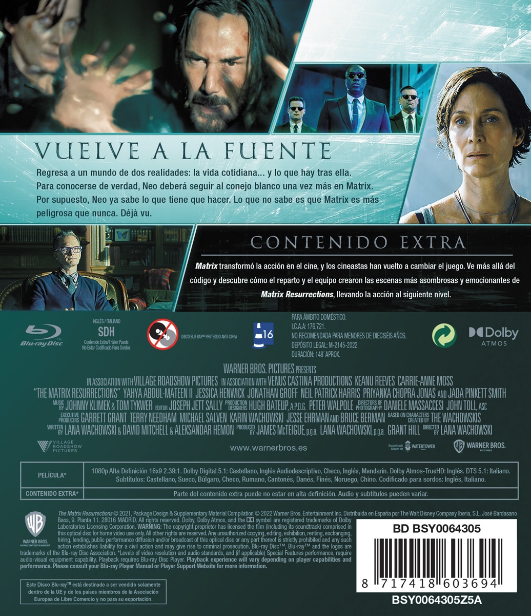 Matrix Resurrections (Blu-Ray) 3