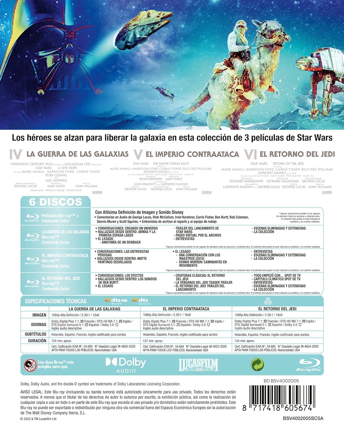 Trilogía Star Wars, Episodios 4-6 (Blu-Ray) 3
