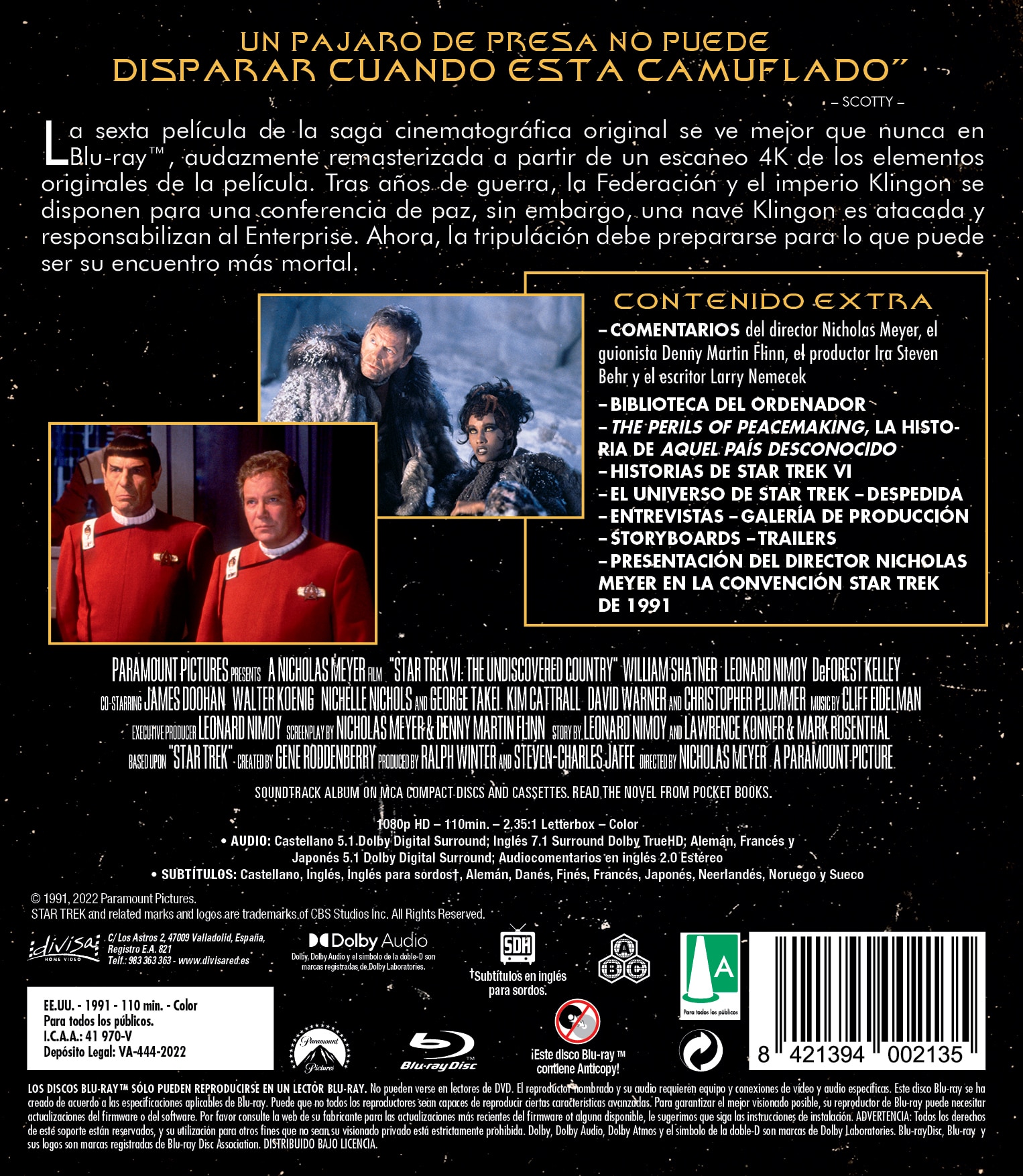 Star Trek VI: Aquel pais desconocido (Blu-Ray) 2