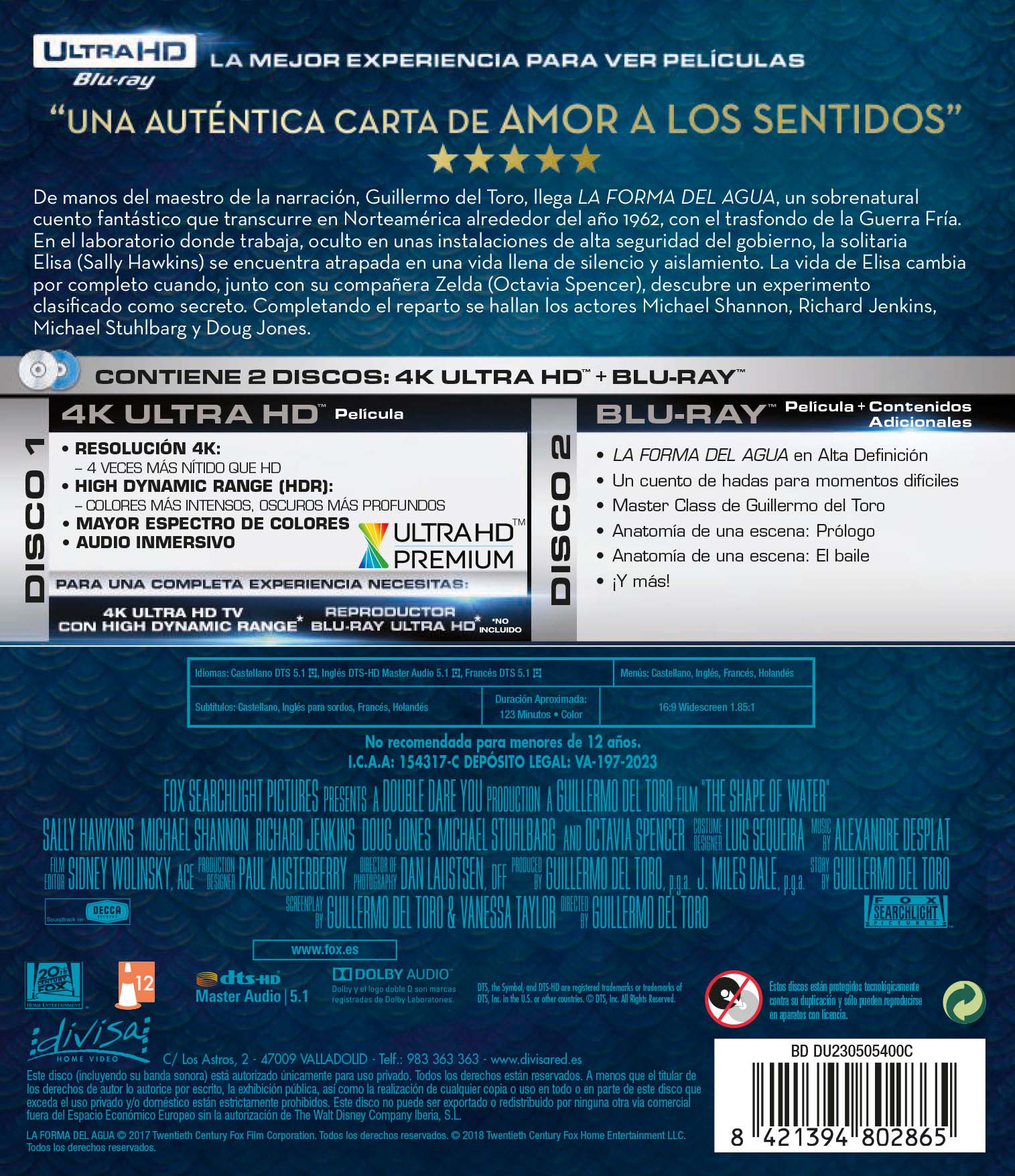 La forma del agua (4K Ultra HD + Blu-Ray) 2