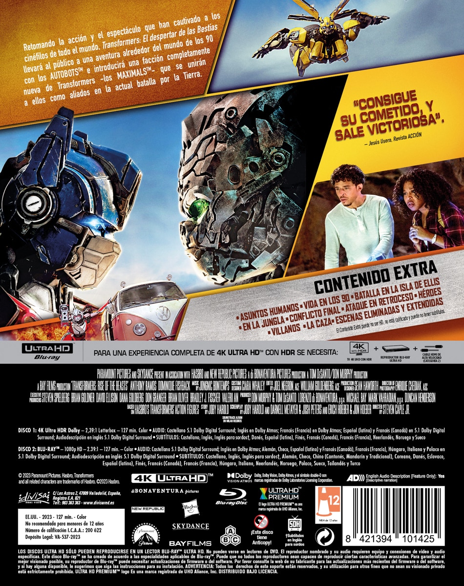 Transformers: El despertar de las bestias (Edición Metálica 2) (4K Ultra HD + Blu-Ray) 3