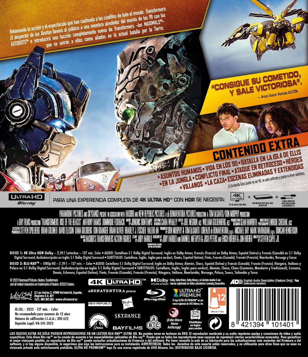 Transformers: El despertar de las bestias (4K Ultra HD + Blu-Ray) 2