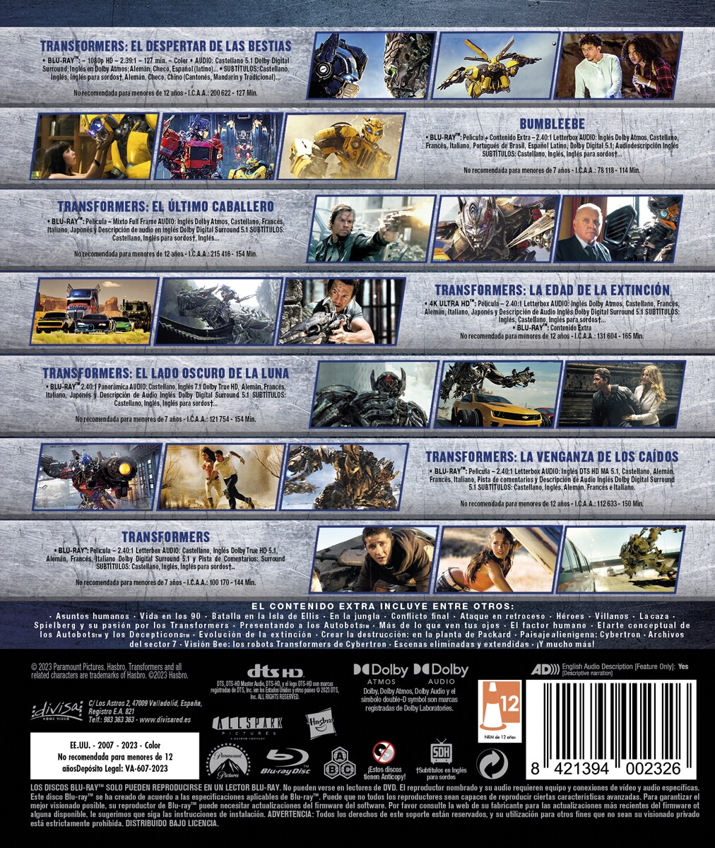 Transformers: Colección 7 películas (Blu-Ray) 2