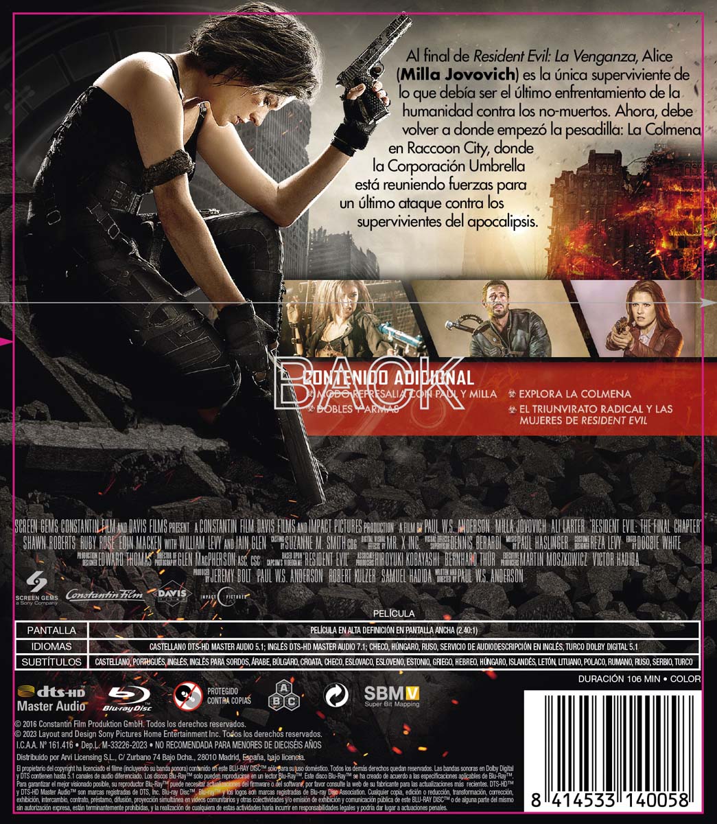 Resident Evil 6: El capitulo final (Ed. 2024) (Blu-Ray) 2