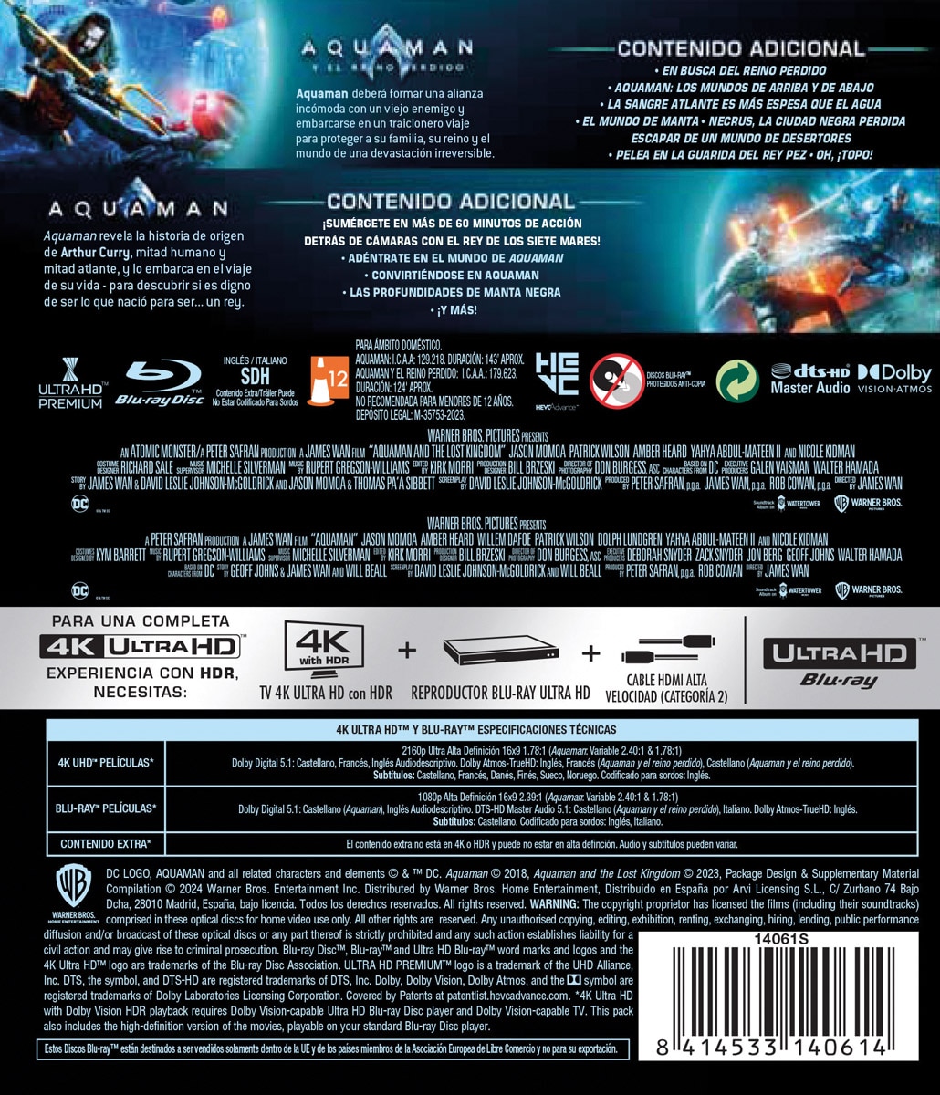 Aquaman 1-2 (4H Ultra HD + Blu-Ray) 2