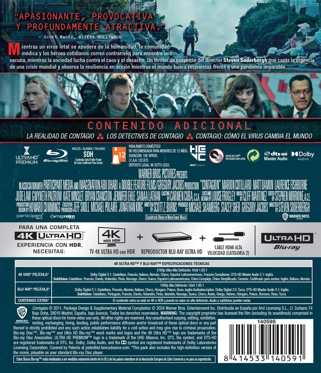 Contagio (4H Ultra HD + Blu-Ray) 2