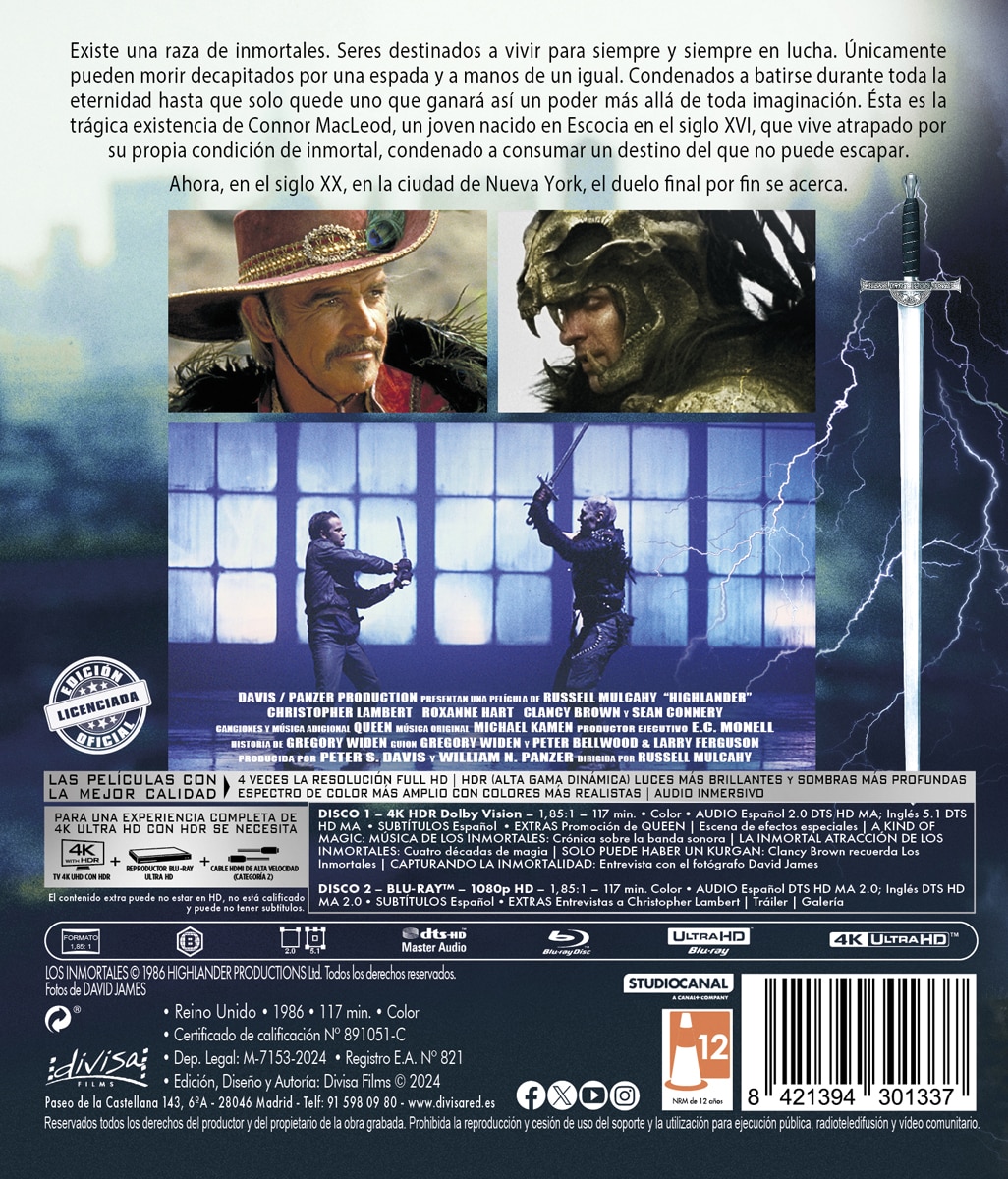 Los inmortales (4K Ultra HD + Blu-Ray) 2