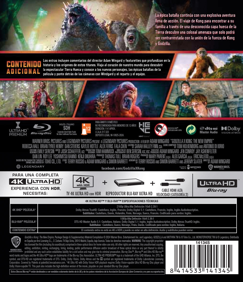 Godzilla y Kong: El nuevo imperio (4K Ultra HD + Blu-Ray) 2