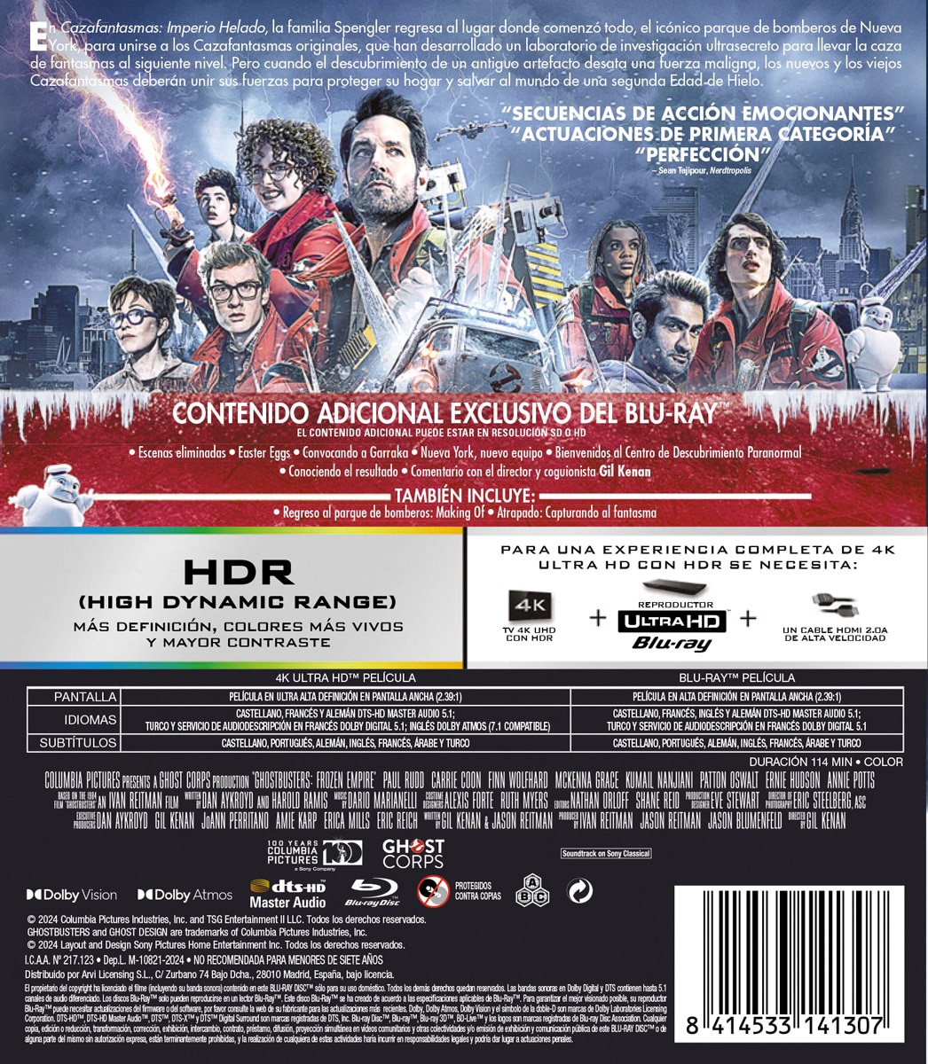 Cazafantasmas: Imperio helado (4K Ultra HD + Blu-Ray) 2