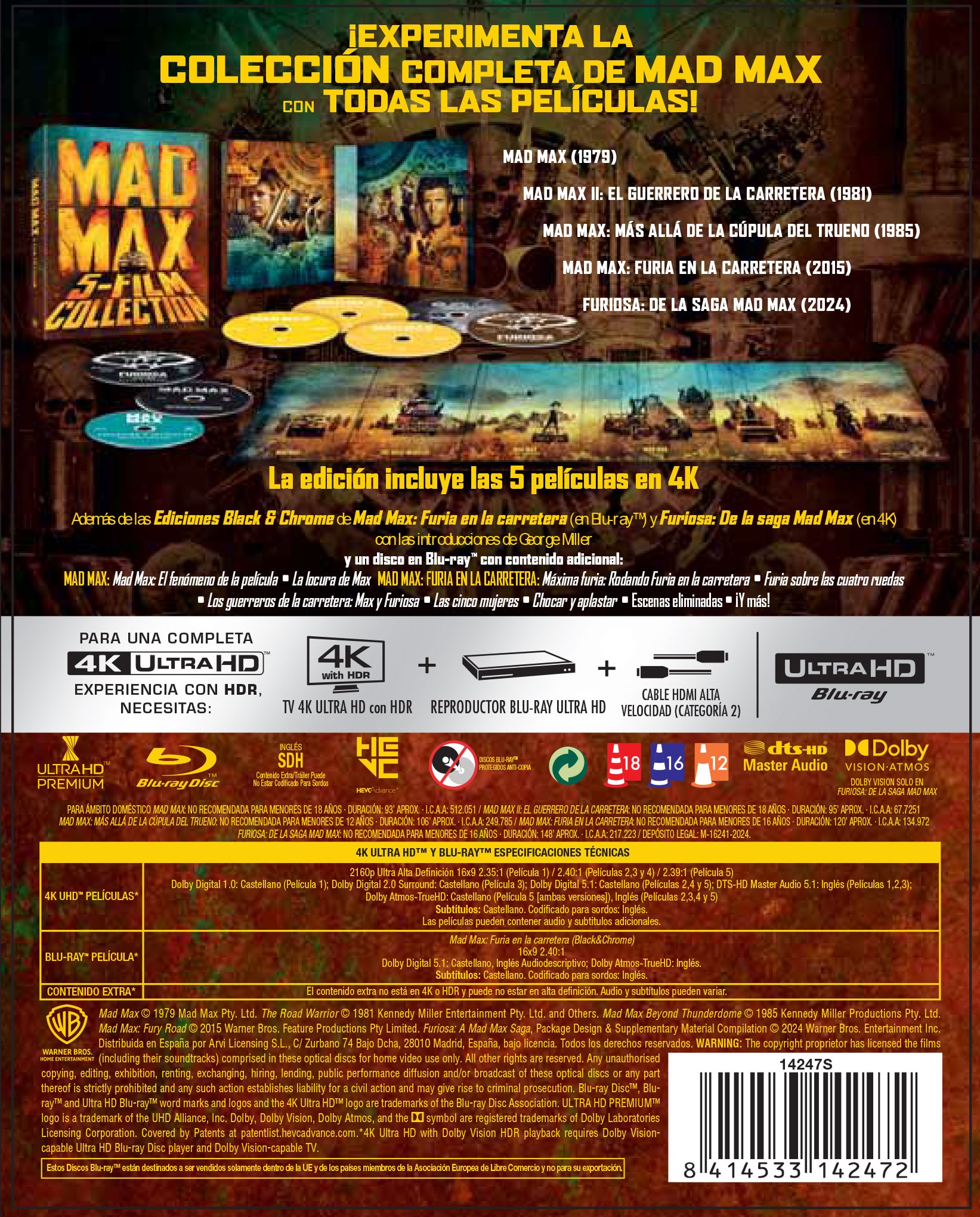 Mad Max Pack 1-5 (4K Ultra HD) 2