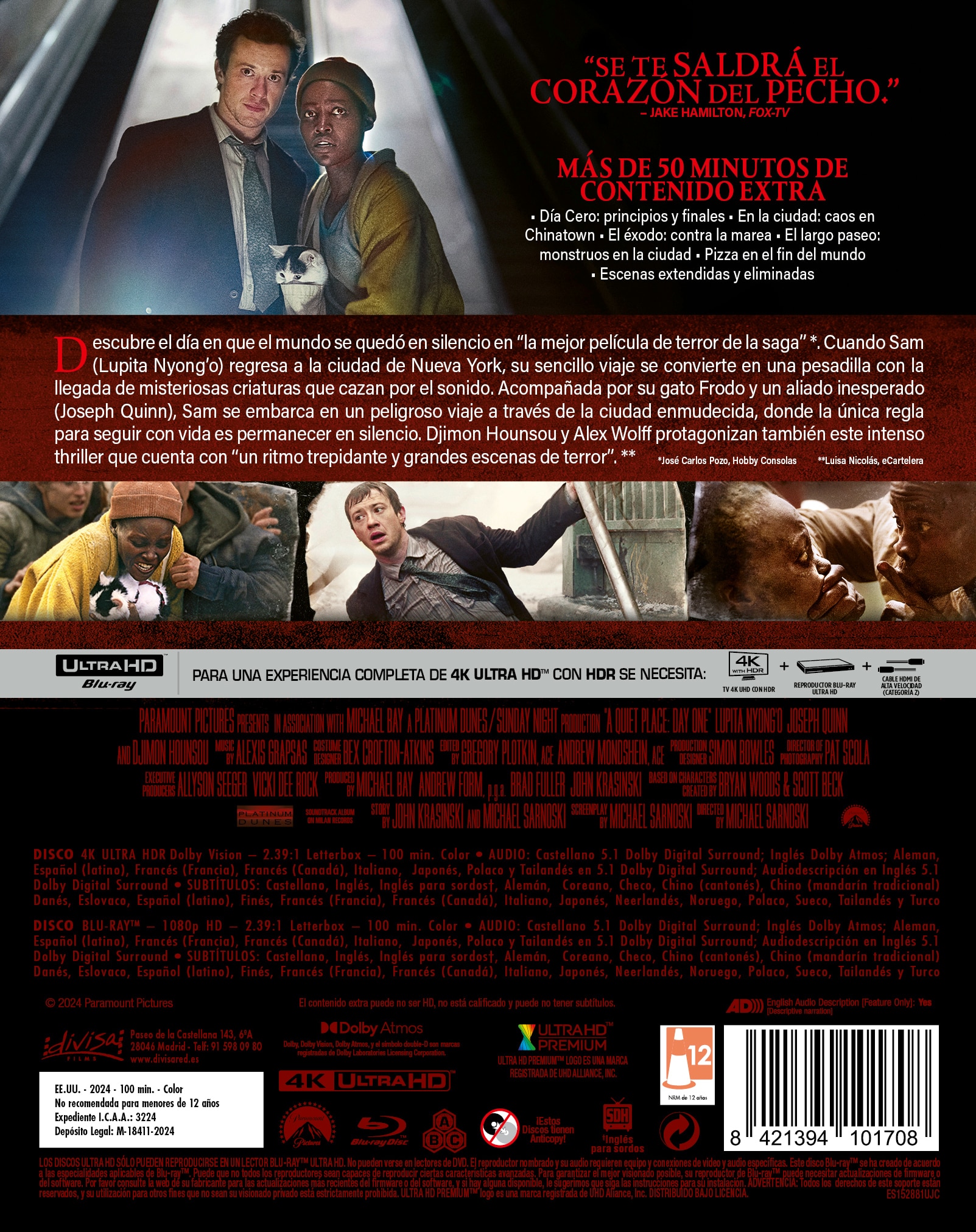 Un lugar tranquilo: Dia 1 (Edición Metálica) (4K Ultra HD + Blu-Ray) 3
