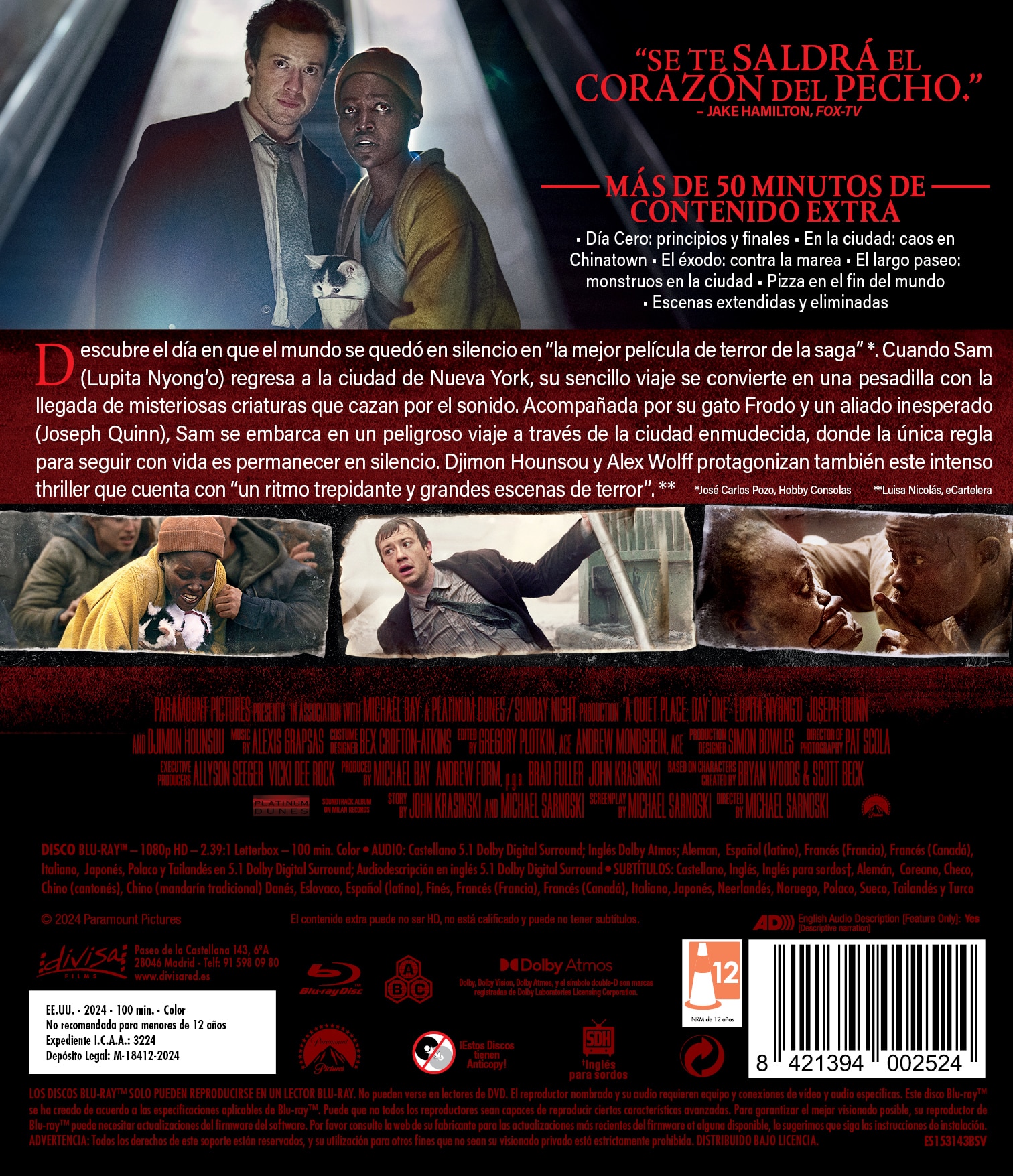 Un lugar tranquilo: Dia 1 (Blu-Ray) 2
